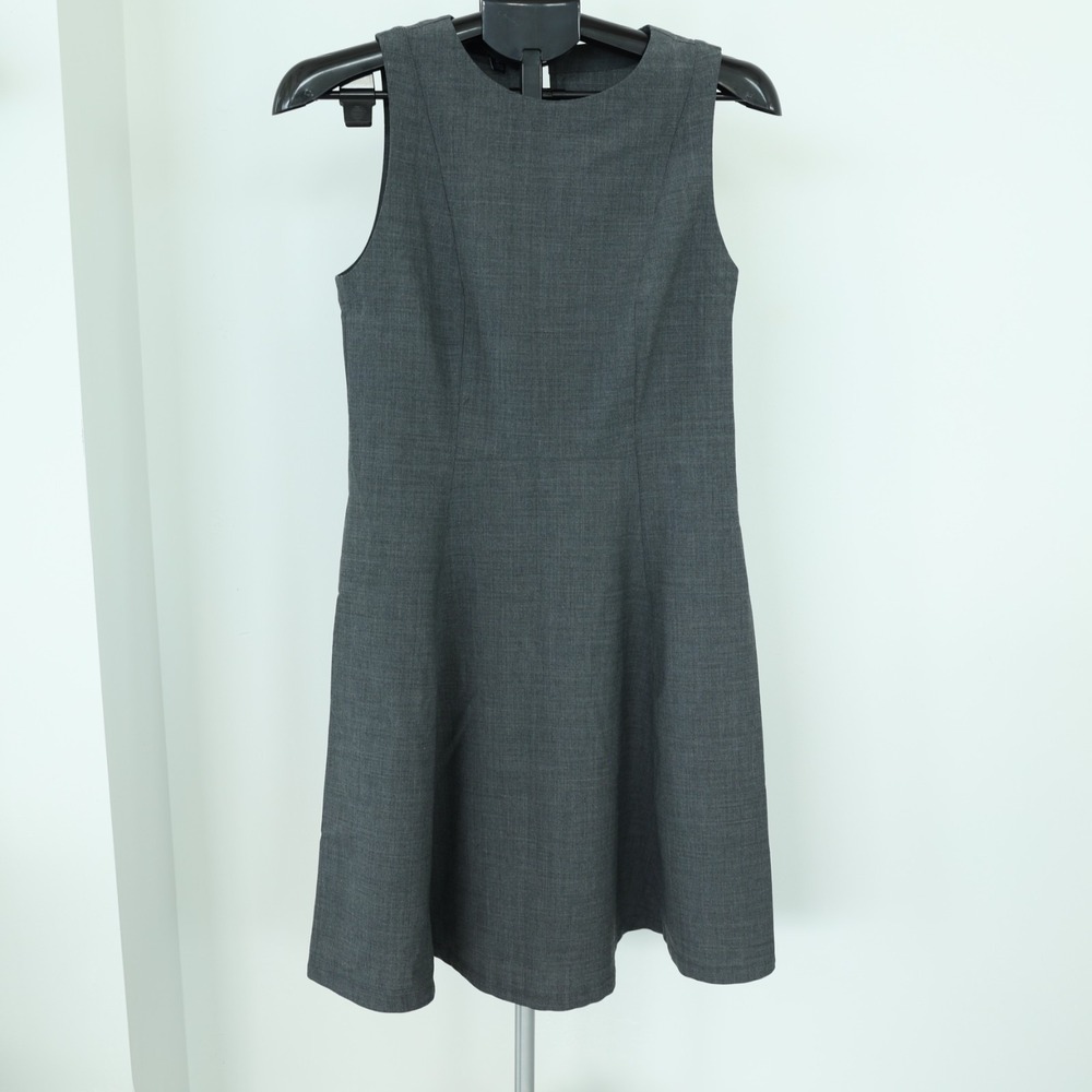 Epoque‎ Evolution Dress Size 8 Gray A Line Sleeveless Stretch Wool Blend Career